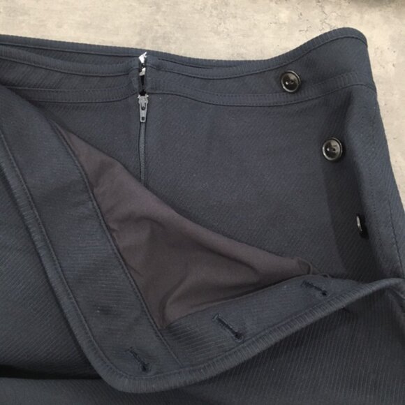 CLUB MONACO Dark Blue Textured Button Flap Nautical Dress Pant - Picture 8 of 11